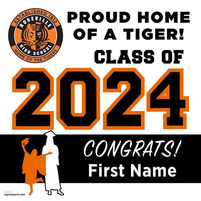 Roseville High School 24x24 Class of 2024 Yard Sign (Option A)