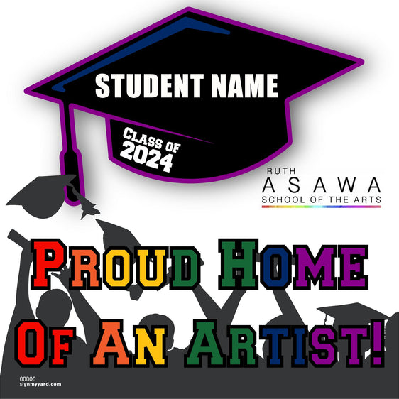 Ruth Asawa School of the Arts 24x24 Class of 2024 Yard Sign (Option B)