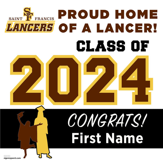 St. Francis High School 24x24 Class of 2024 Yard Sign (Option A)