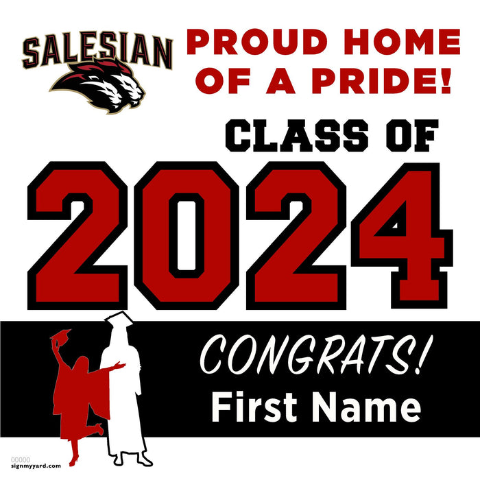 Salesian College Preparatory High School 24x24 Class of 2024 Yard Sign (Option A)
