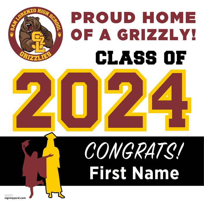 San Lorenzo High School 24x24 Class of 2024 Yard Sign (Option A)