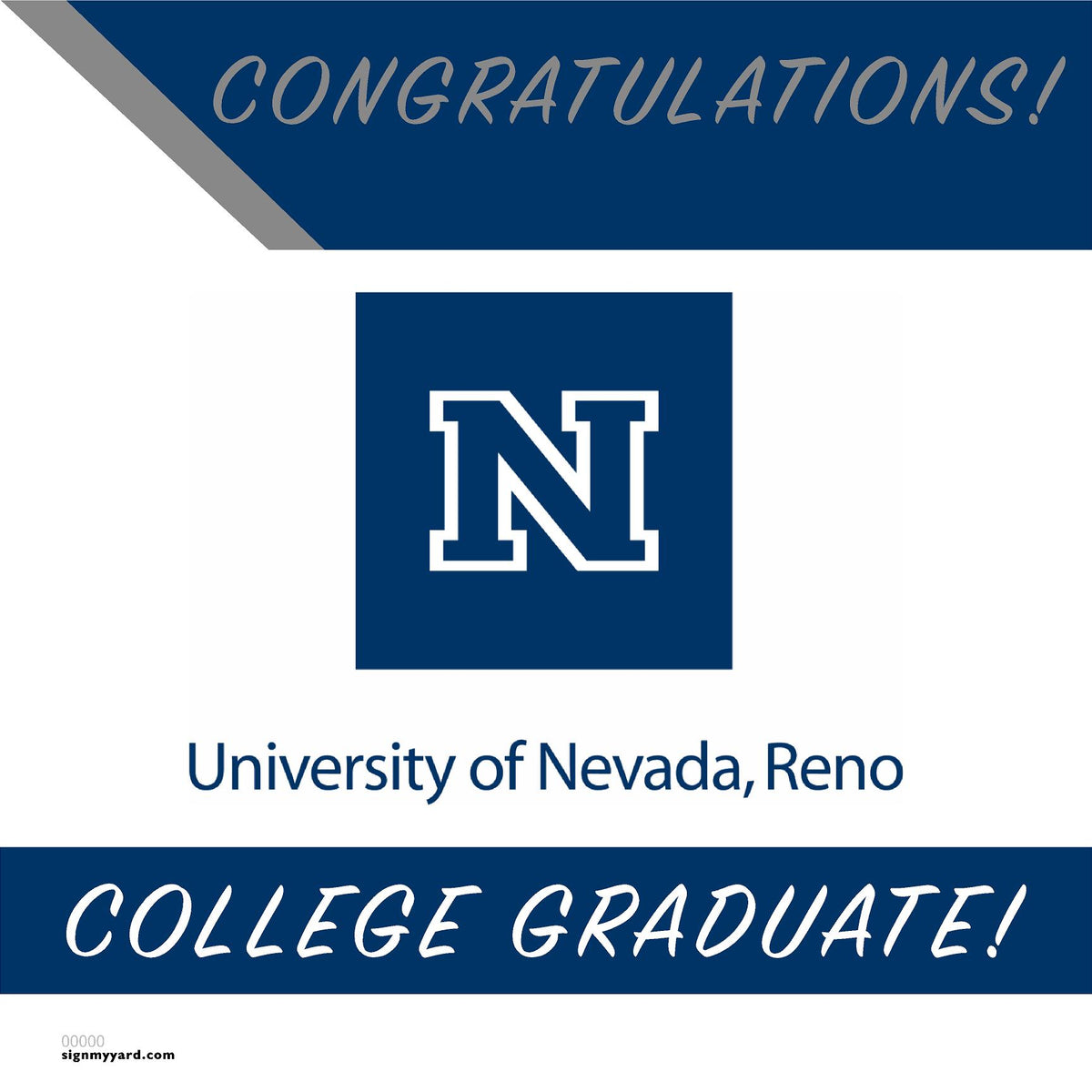 University of Nevada Reno 24x24 Class of 2025 Yard Sign (Option C