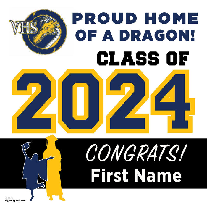 Valley High School 24x24 Class of 2024 Yard Sign (Option A)