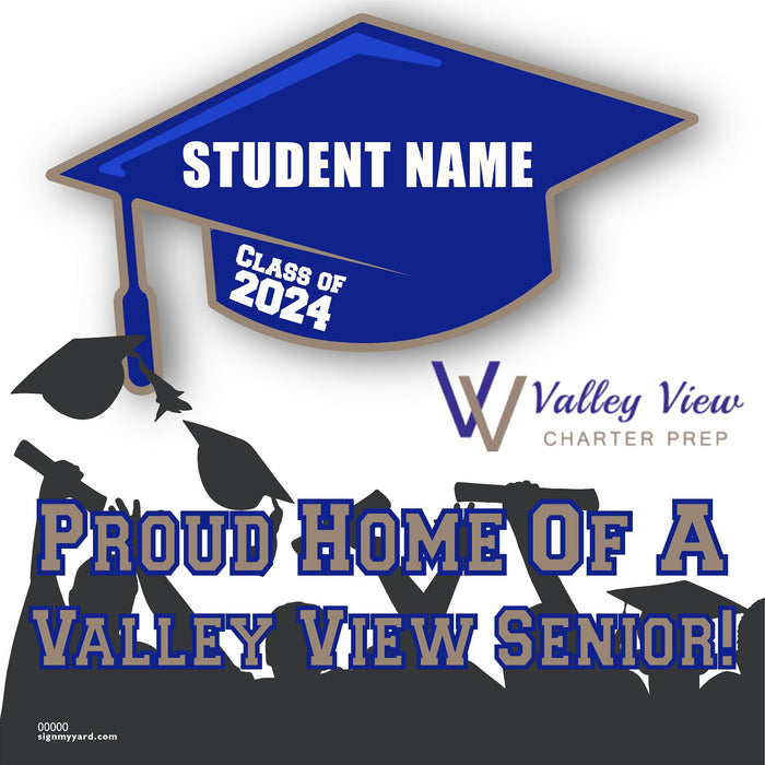 Valley View Charter Prep High School 24x24 Class of 2024 Yard Sign (Option B)