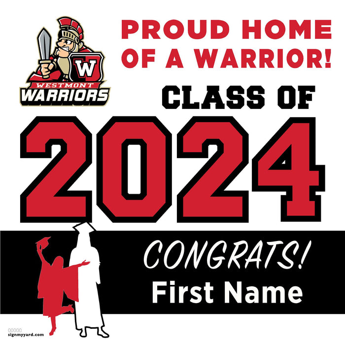 Westmont High School 24x24 Class of 2024 Yard Sign (Option A)