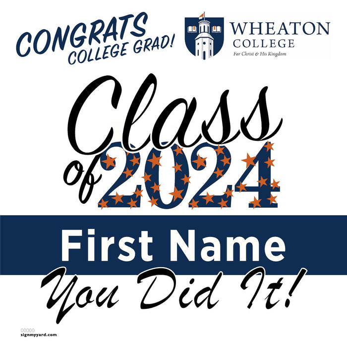 Wheaton College 24x24 Class of 2024 Yard Sign (Option B)