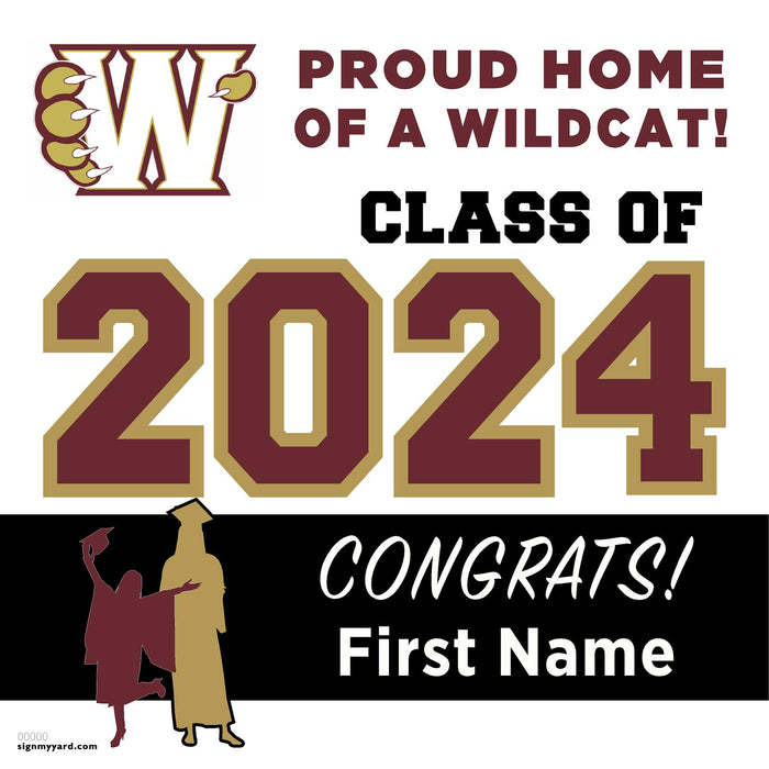 Whitney High School 24x24 Class of 2024 Yard Sign (Option A)