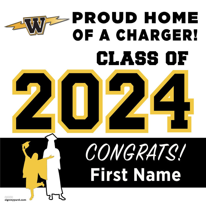 Wilcox High School 24x24 Class of 2024 Yard Sign (Option A)