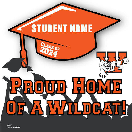 Woodside High School 24x24 Class of 2024 Yard Sign (Option B)
