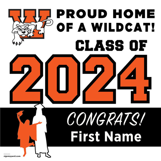 Woodside High School 24x24 Class of 2024 Yard Sign (Option A)