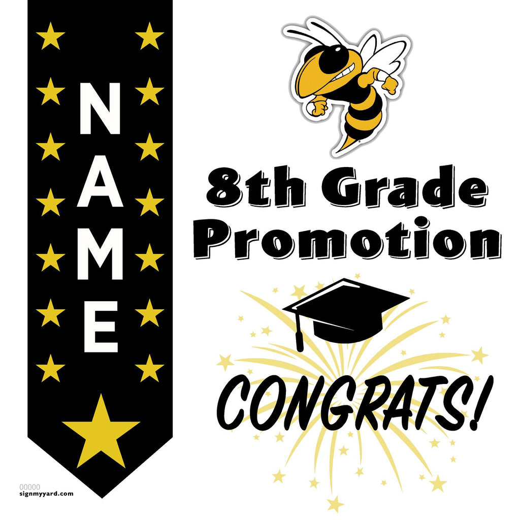 Adams Middle School 8th Grade Promotion 24x24 Yard Sign (Option B)