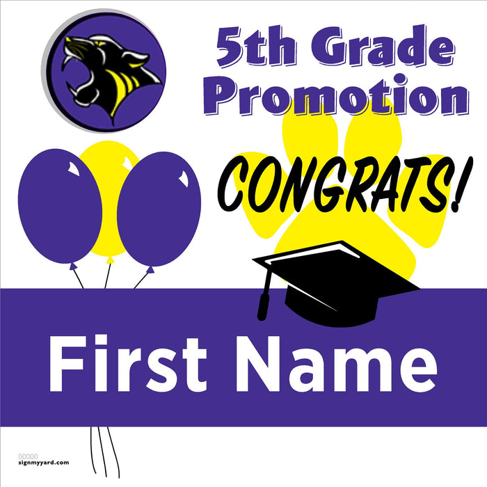 Altamont Elementary School 5th Grade Promotion 24x24 Yard Sign (Option A)