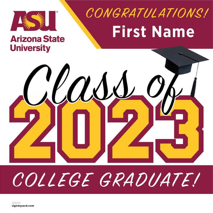 Arizona State University 24x24 Class of 2023 Yard Sign (Option A)