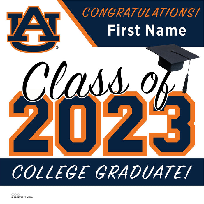 Auburn University 24x24 Class of 2023 Yard Sign (Option A)
