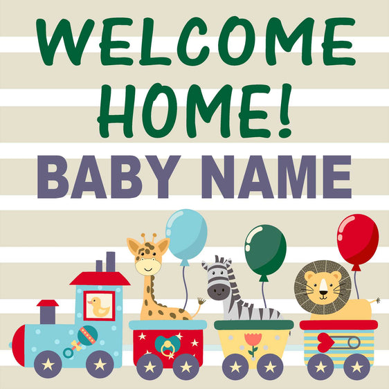Welcome Baby 24x24 Yard Sign (Option A) (Includes Installation Stake) Installed for you!