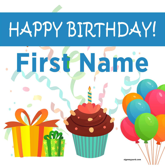 Happy Birthday 24x24 Yard Sign (Option A)