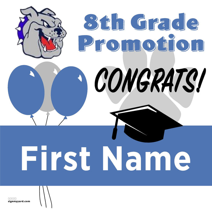 Bohannon Middle School 8th Grade Promotion 24x24 Yard Sign (Option A)