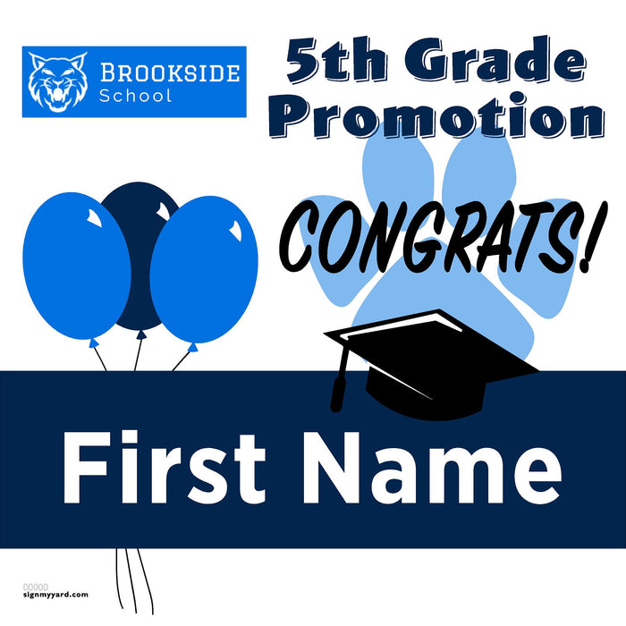 Brookside School 5th Grade Promotion 24x24 Yard Sign (Option A)