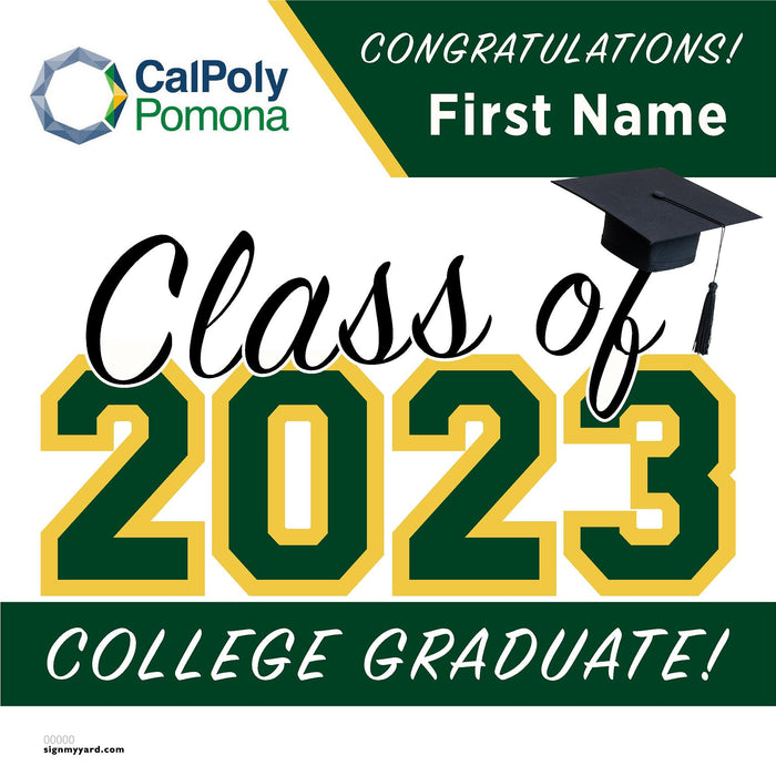 Cal Poly Pomona 24x24 Class of 2023 Yard Sign (Option A)
