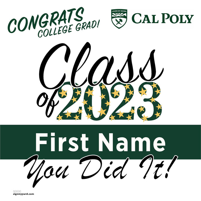 Cal Poly State University 24x24 Class of 2023 Yard Sign (Option B)