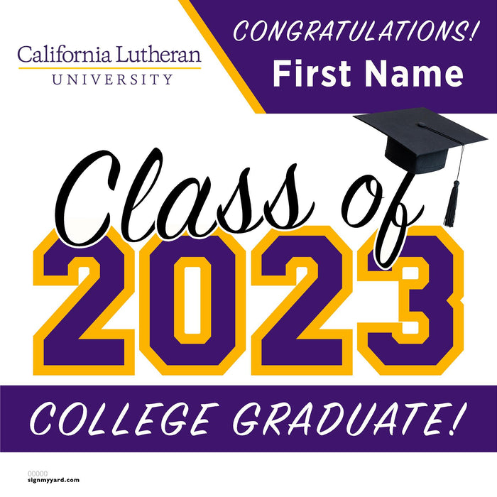 California Lutheran University 24x24 Class of 2023 Yard Sign (Option A)