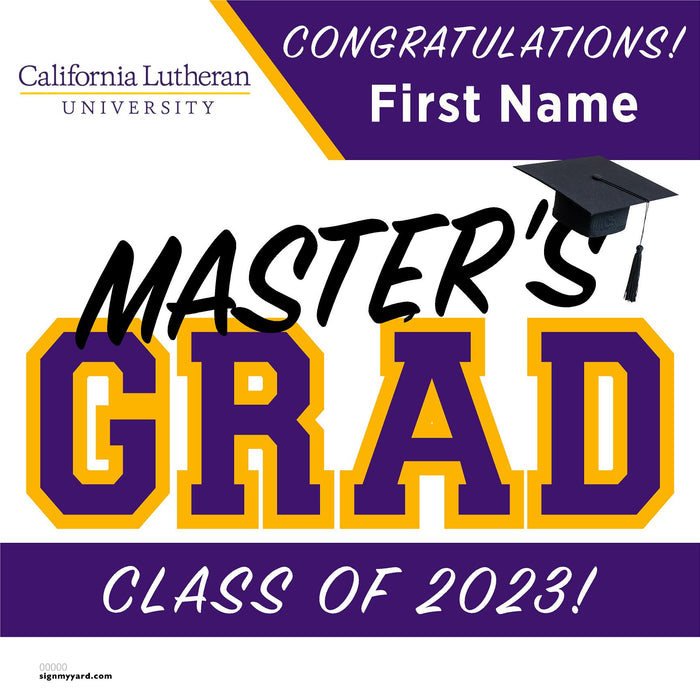 California Lutheran University Masters 24x24 Class of 2023 Yard Sign (Option A)
