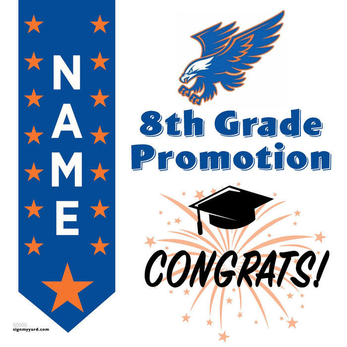 Cesar Chavez Middle School (Union City) 8th Grade Promotion 24x24 Yard Sign (Option B)