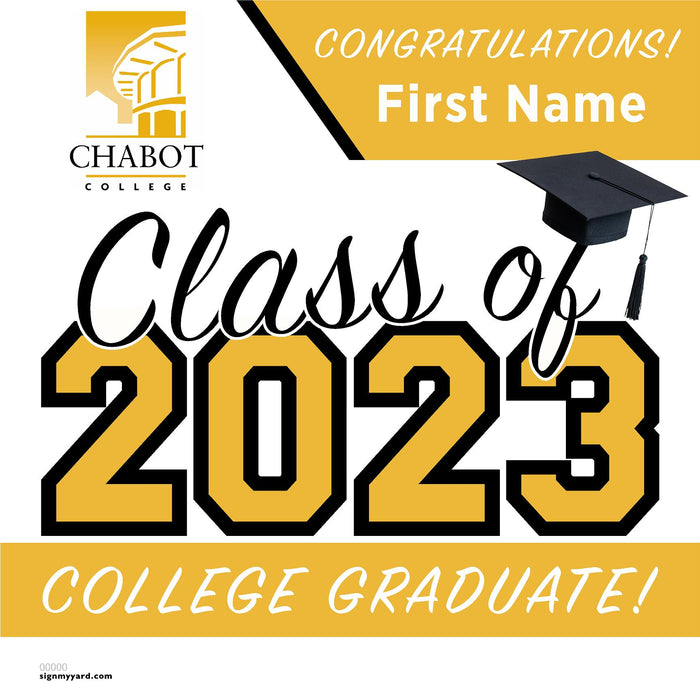 Chabot College 24x24 Class of 2023 Yard Sign (Option A)