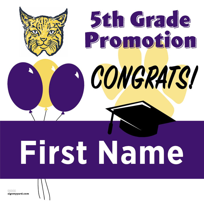 Chabot Elementary School (Oakland) 5th Grade Promotion 24x24 Yard Sign (Option A)