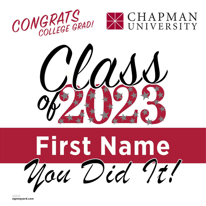 Chapman University 24x24 Class of 2023 Yard Sign (Option B)