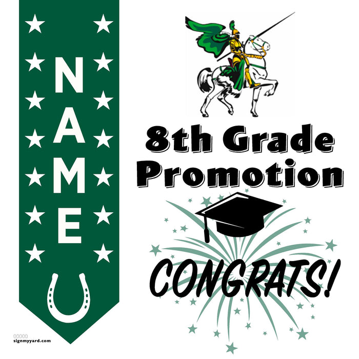 Charlotte Wood Middle School 8th Grade Promotion 24x24 Yard Sign (Option B)
