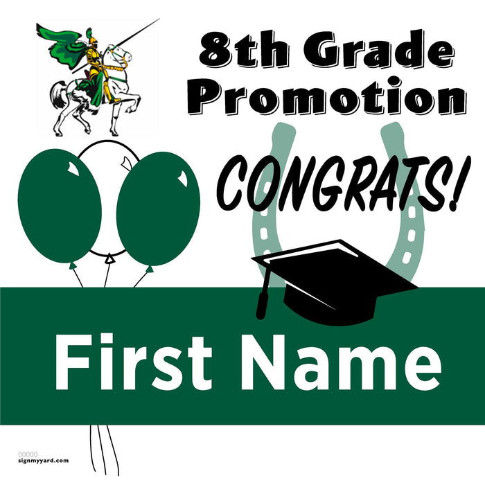 Charlotte Wood Middle School 8th Grade Promotion 24x24 Yard Sign (Option A)