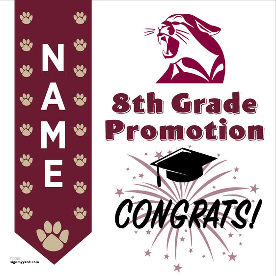 Contra Costa Christian School 8th Grade Promotion 24x24 Yard Sign (Option B)