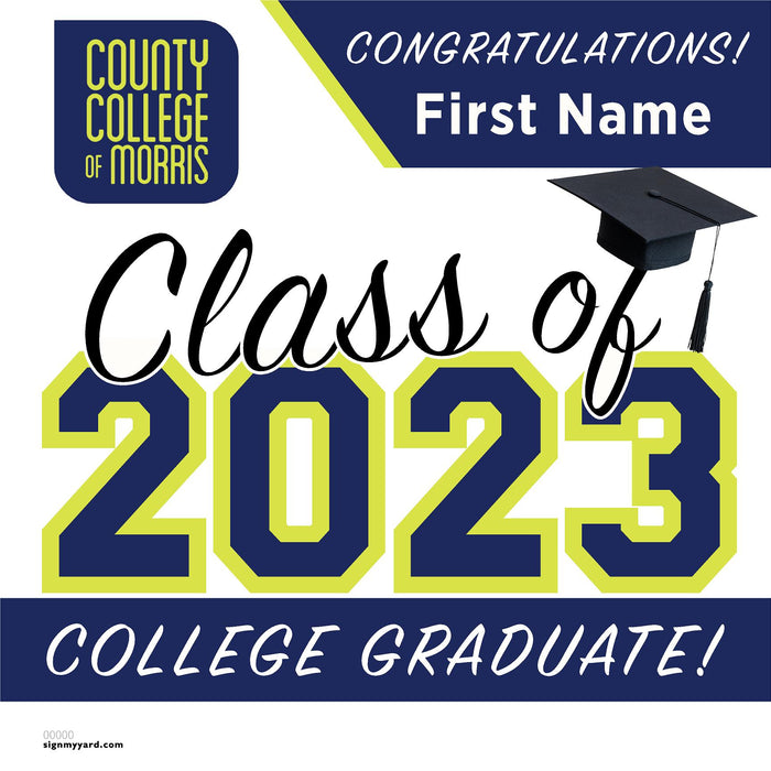 County College of Morris 24x24 Class of 2023 Yard Sign (Option A)