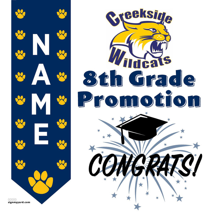 Creekside Middle School 8th Grade Promotion 24x24 Yard Sign (Option B)
