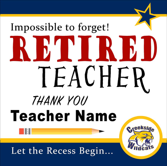 Teacher Retirement Sign