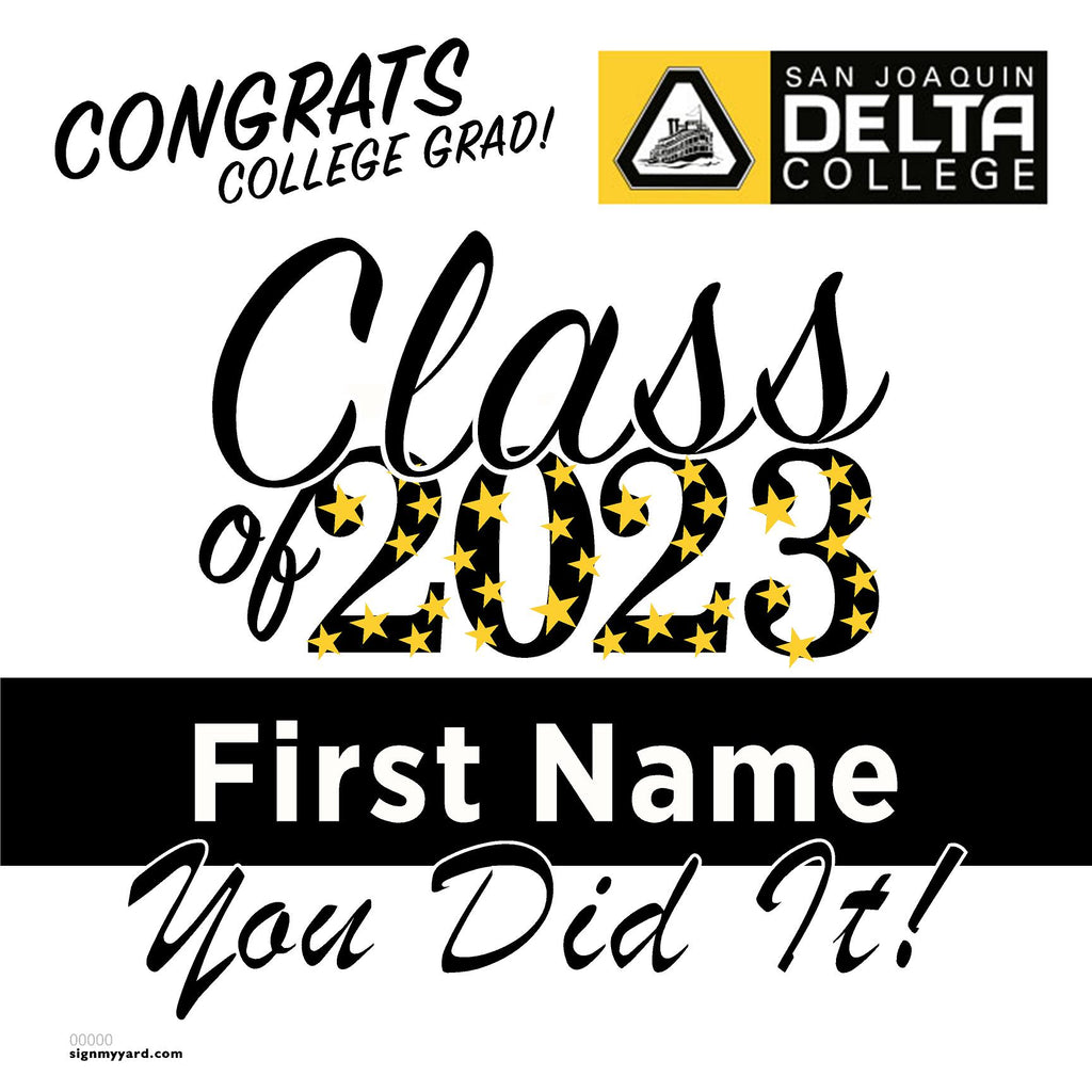 Delta College 24x24 Class of 2023 Yard Sign (Option B)
