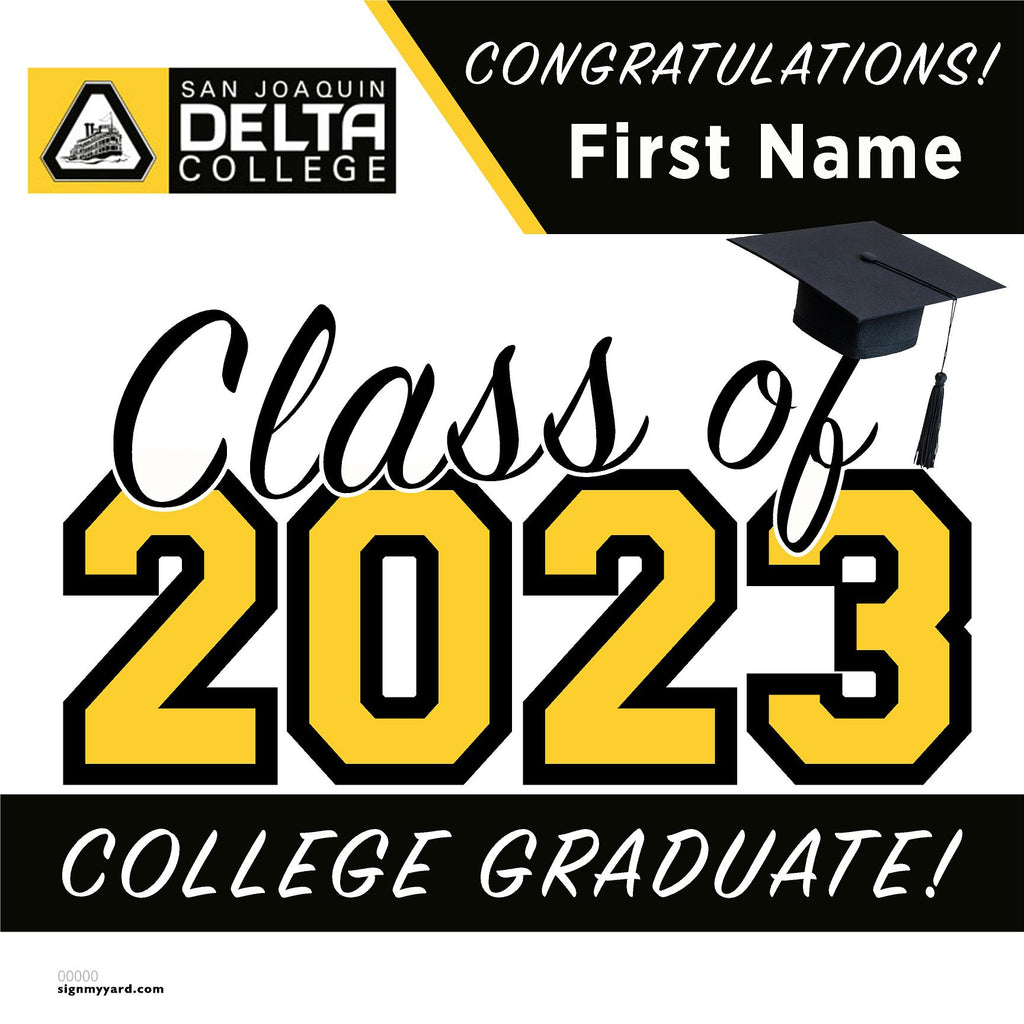 Delta College 24x24 Class of 2023 Yard Sign (Option A)
