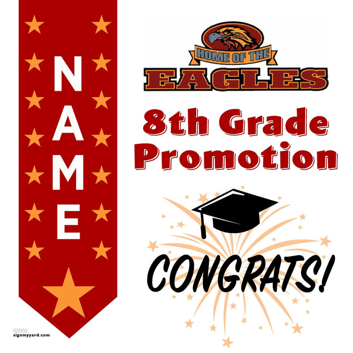 Diablo Vista Middle School 8th Grade Promotion 24x24 Yard Sign (Option B)