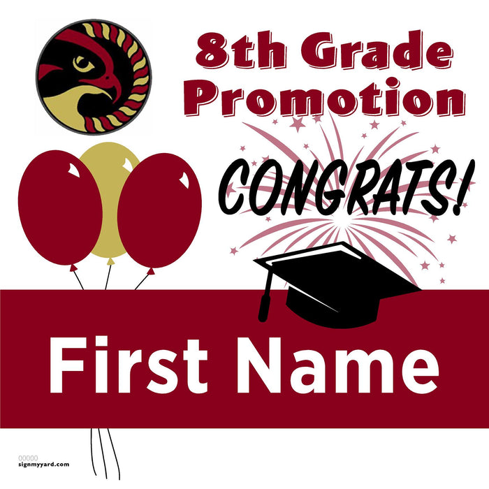 Discovery Charter (Tracy) 8th Grade Promotion 24x24 Yard Sign (Option A)