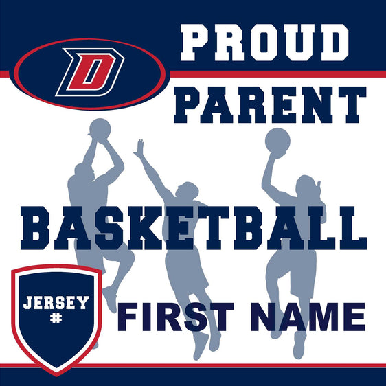 Dublin High School Basketball (Parent with Jersey #) 24x24 Yard Sign (includes installation in your yard)