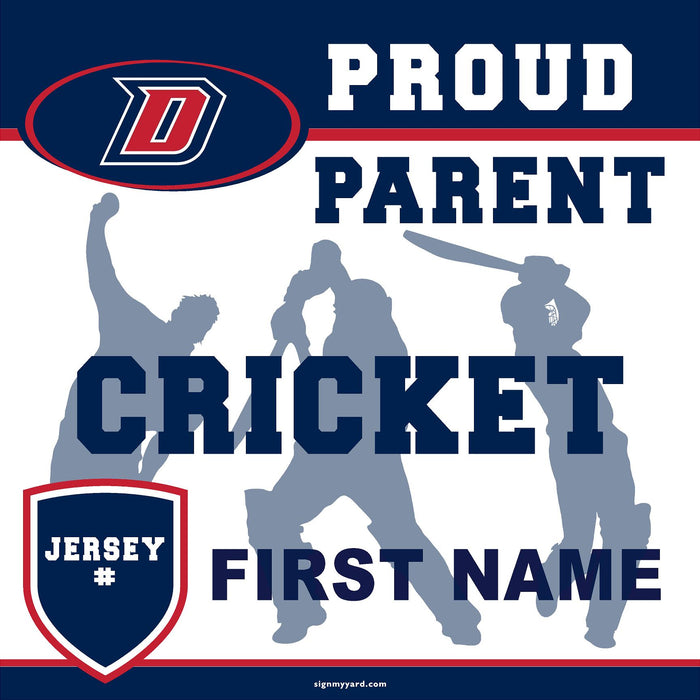 Dublin High School Cricket (Parent with Jersey #) 24x24 Yard Sign (includes installation in your yard)