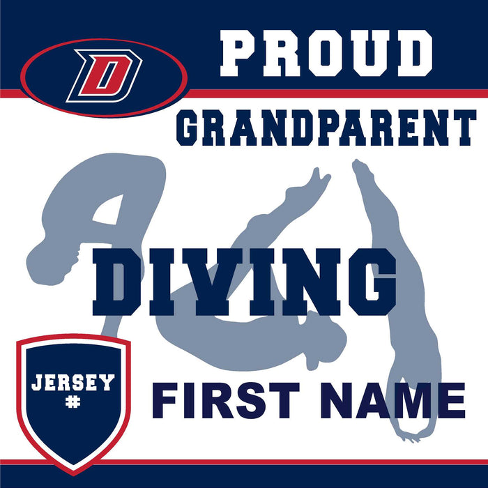 Dublin High School Diving (Grandparent with Jersey #) 24x24 Yard Sign (includes installation in your yard)