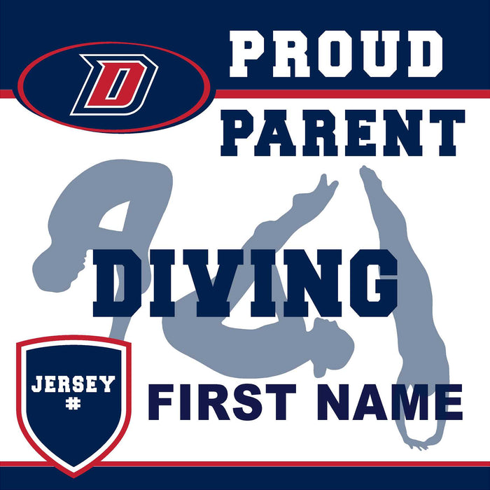 Dublin High School Diving (Parent with Jersey #) 24x24 Yard Sign (includes installation in your yard)
