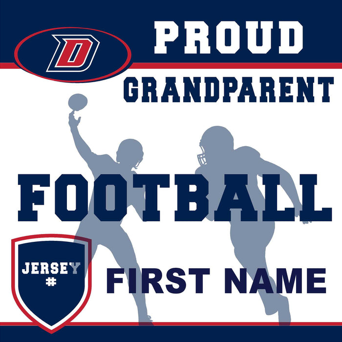 Dublin High School Football (Grandparent with Jersey #) 24x24 Yard Sign (includes installation in your yard)