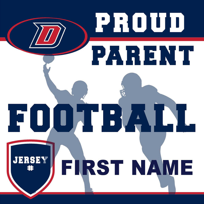 Dublin High School Football (Parent with Jersey #) 24x24 Yard Sign (includes installation in your yard)