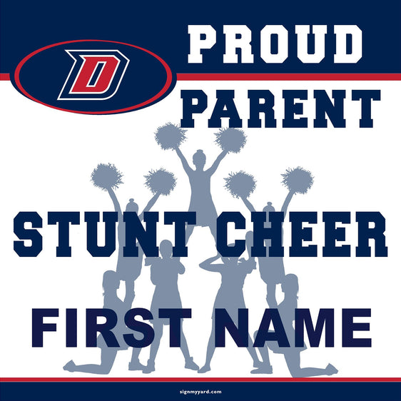 Dublin High School Stunt Cheer (Parent) 24x24 Yard Sign (includes installation in your yard)