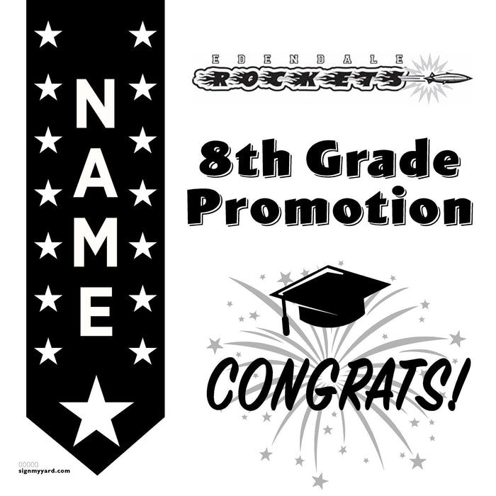 Edendale Middle School 8th Grade Promotion 24x24 Yard Sign (Option B)
