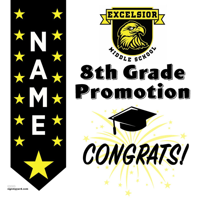 Excelsior Middle School 8th Grade Promotion 24x24 Yard Sign (Option B)