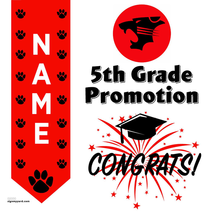 Frederiksen Elementary School 5th Grade Promotion 24x24 Yard Sign (Option B)